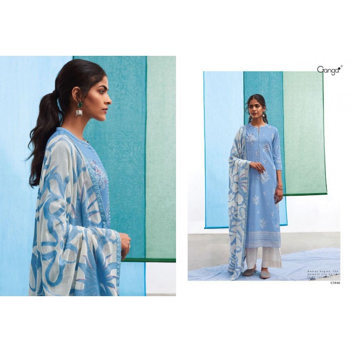 Ganga The Mood Premium Cotton Printed Dress Materials